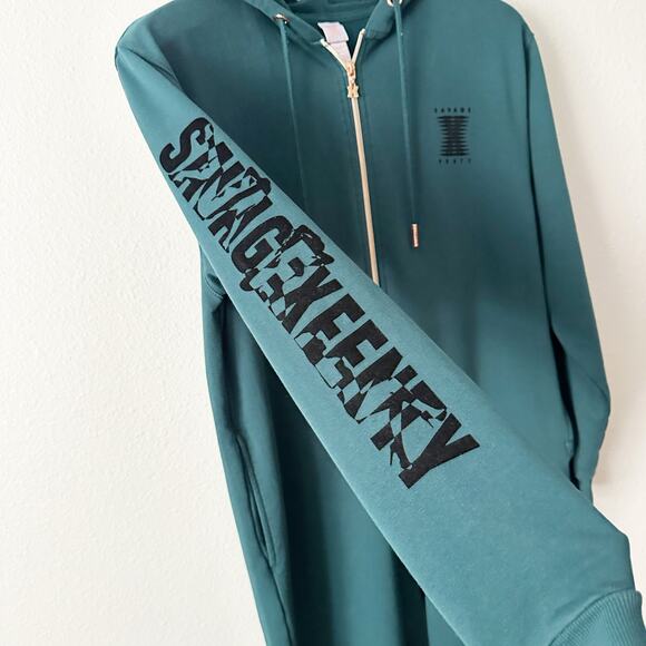 Savage x Fenty Forever SavageShowgirl Hooded Jumpsuit HunterGreen size medium - Picture 6 of 13